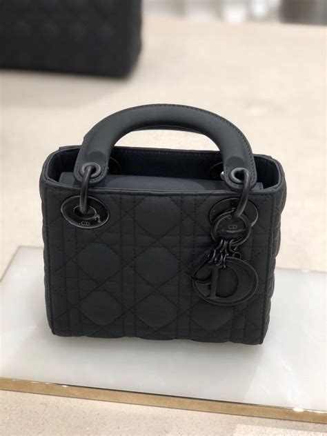 matte black mini lady dior|black matte lady dior bag.